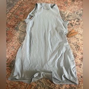 New SKIMS RAW EDGE ONESIE ROMPER IN Denim Large